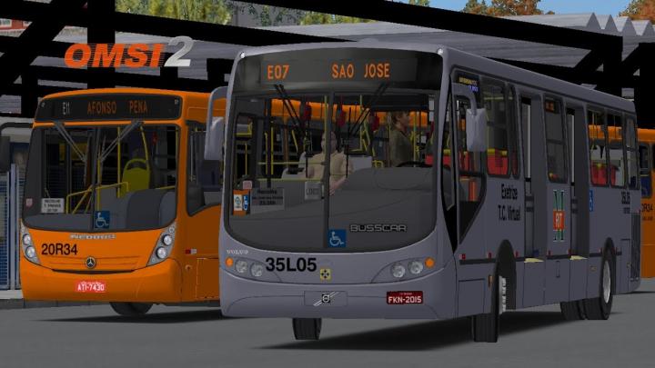 Busscar Urbanuss Pluss Volvo B7R Padrão Curitiba (Ligeirinho) I OMSI 2 #113 +Aúdio de parada