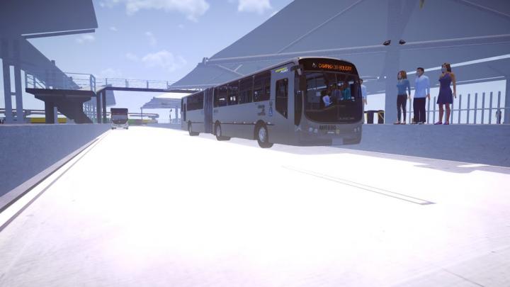 MR800 Auto Viação Mercês Busscar Urbanuss Pluss Articulado Scania K310 | Proton Bus Simulator