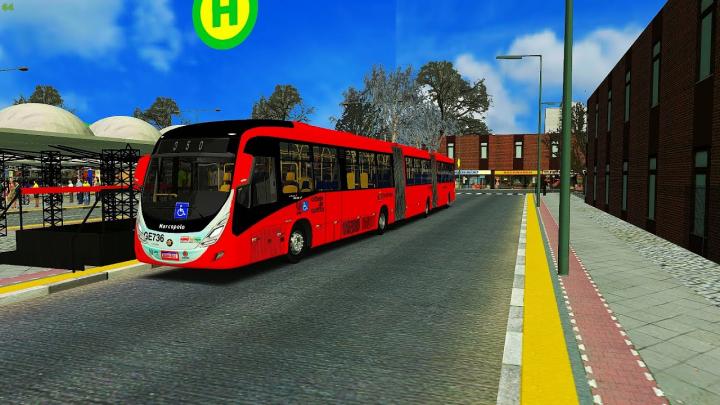 GE736 Viação Cidade Sorriso Marcopolo Viale BRT Biarticulado Volvo B340M|OMSI 2
